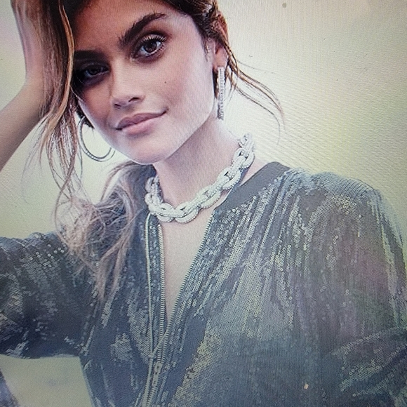 Sequin Jogger Jumpsuit 'NWOT' LG - Picture 3 of 15